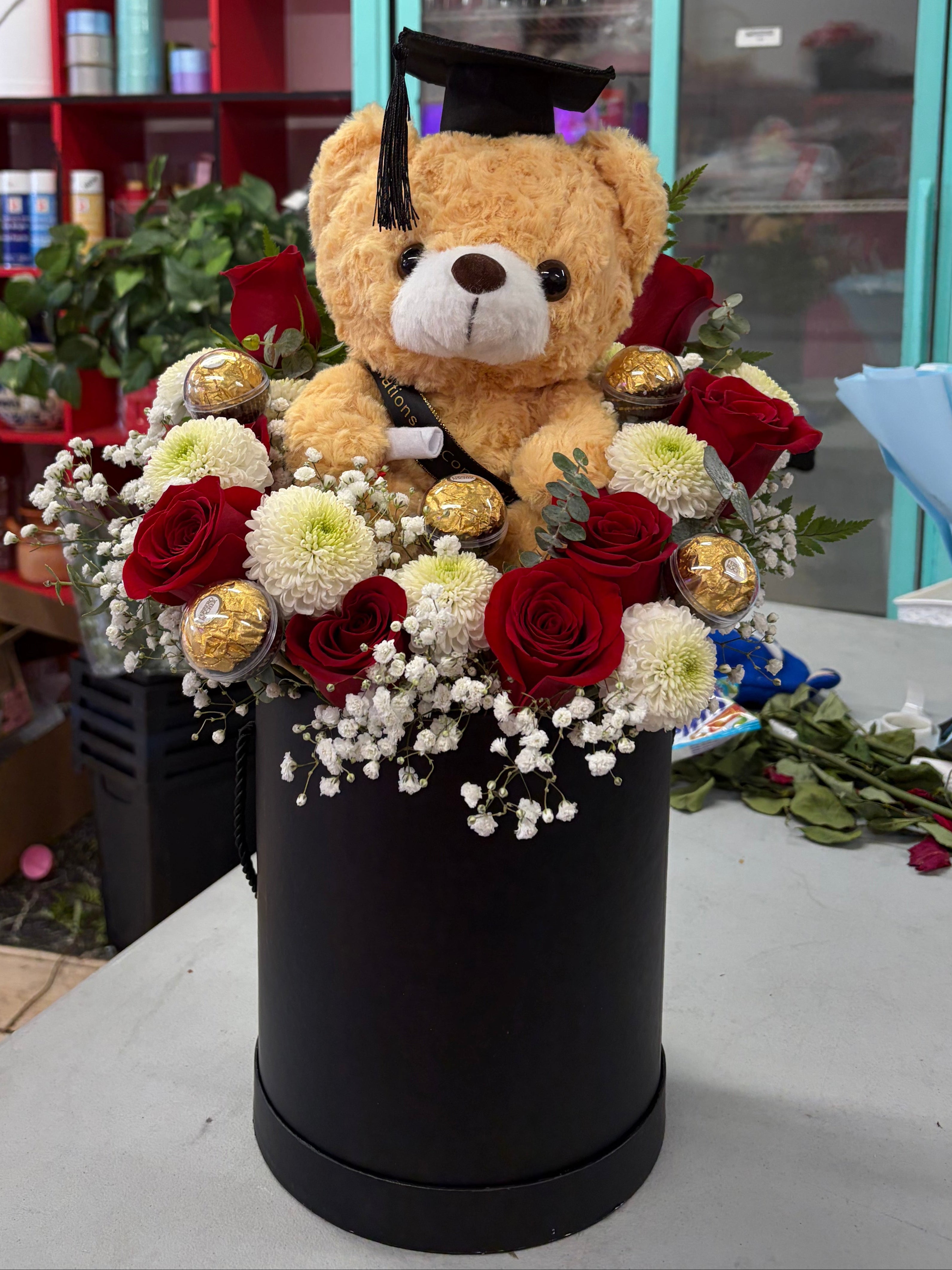Teddy Bear Grad Bloom Box