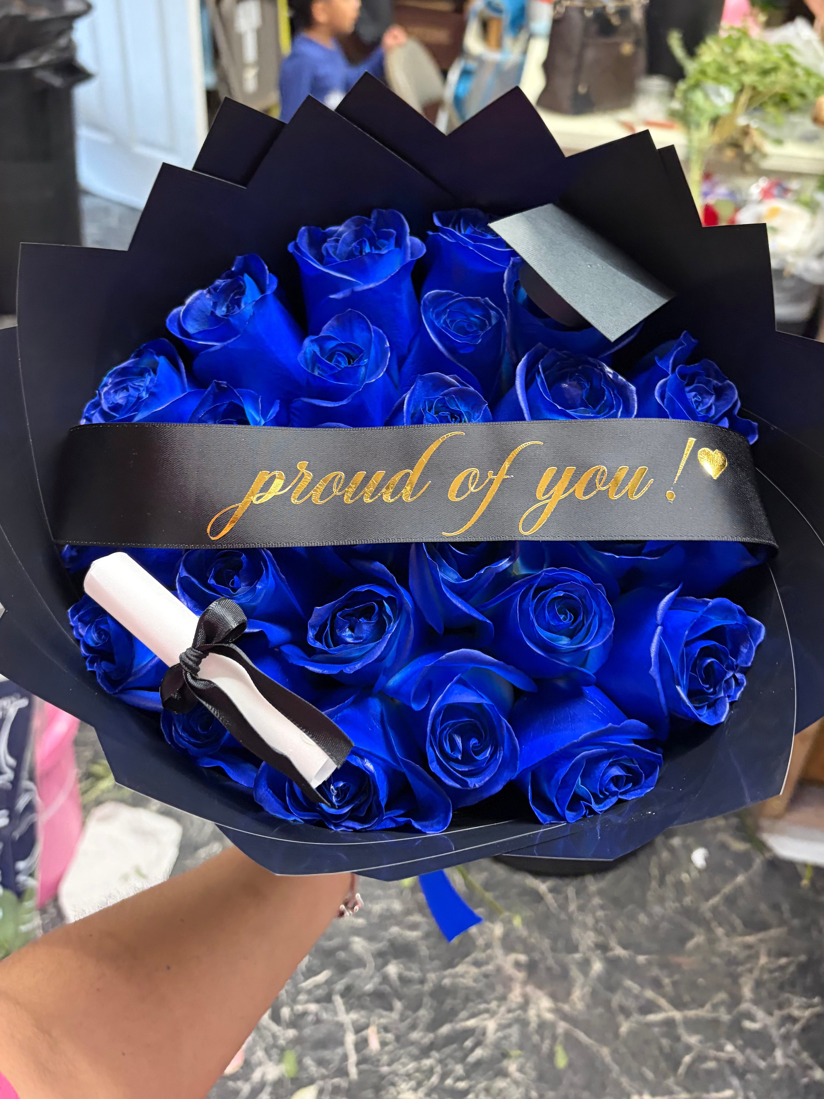 Blue Grad Bouquet
